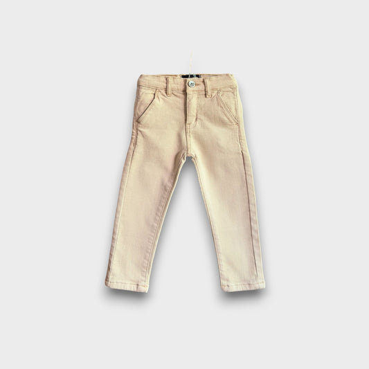 Beige Cotton Pants