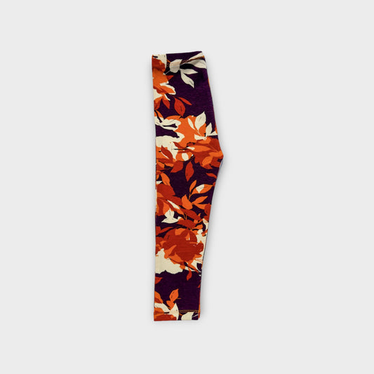 Floral Orange Printed Leggings