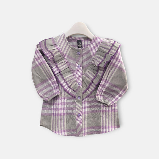 Purple Check Top